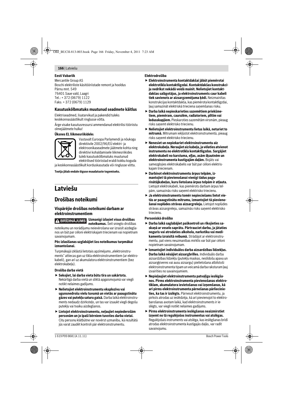 Latviešu | Bosch GKS 190 Professional User Manual | Page 166 / 193