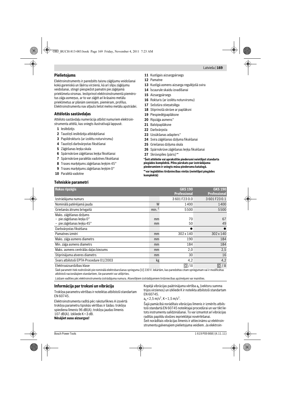 Bosch GKS 190 Professional User Manual | Page 169 / 193