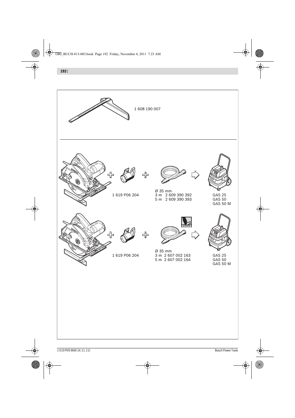 Bosch GKS 190 Professional User Manual | Page 192 / 193