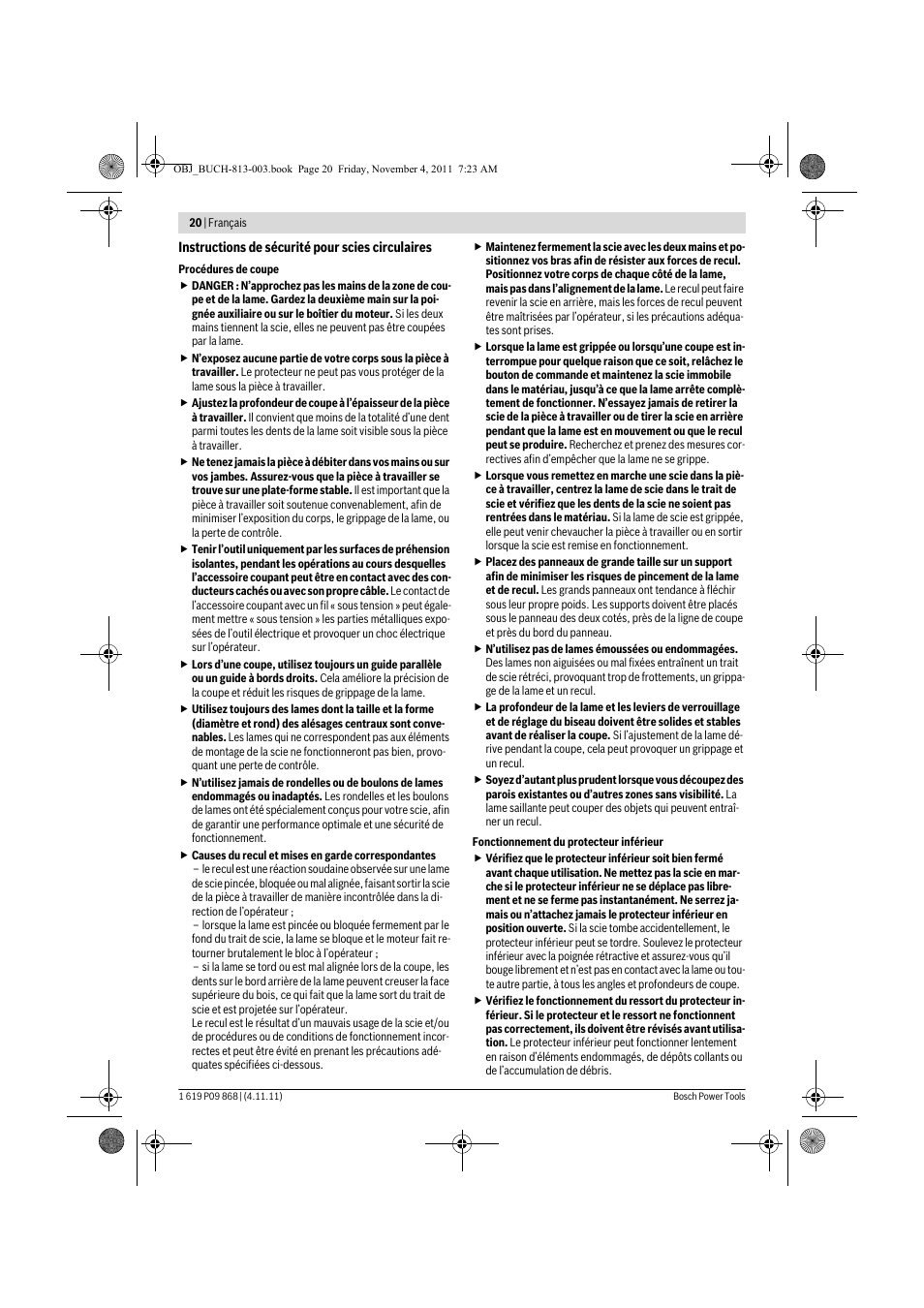 Bosch GKS 190 Professional User Manual | Page 20 / 193