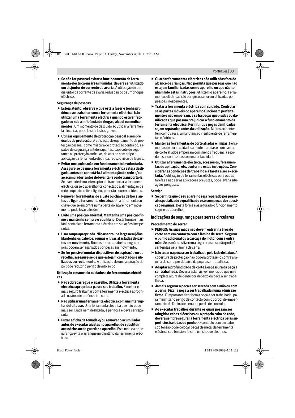 Bosch GKS 190 Professional User Manual | Page 33 / 193