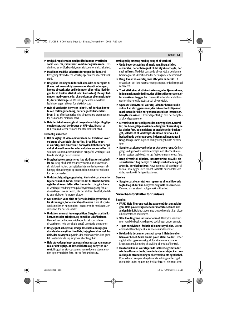 Bosch GKS 190 Professional User Manual | Page 53 / 193