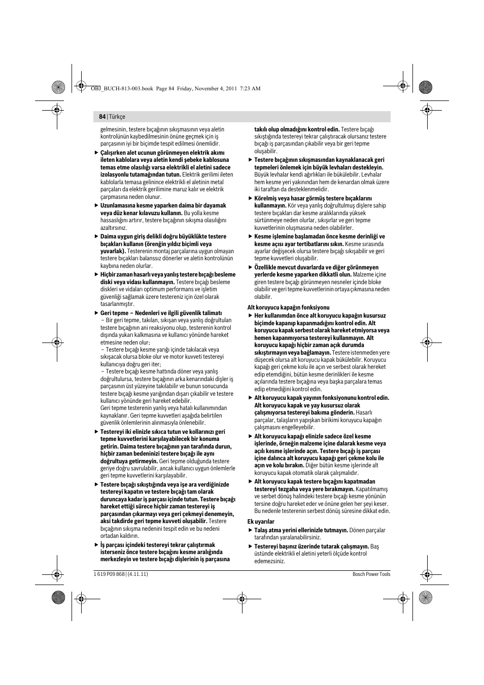 Bosch GKS 190 Professional User Manual | Page 84 / 193