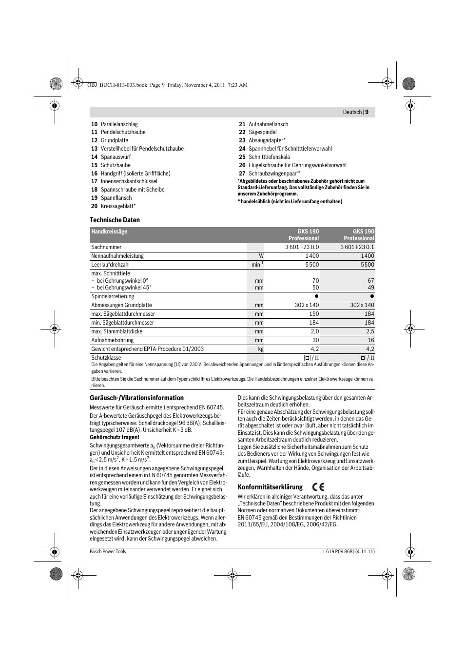 Bosch GKS 190 Professional User Manual | Page 9 / 193