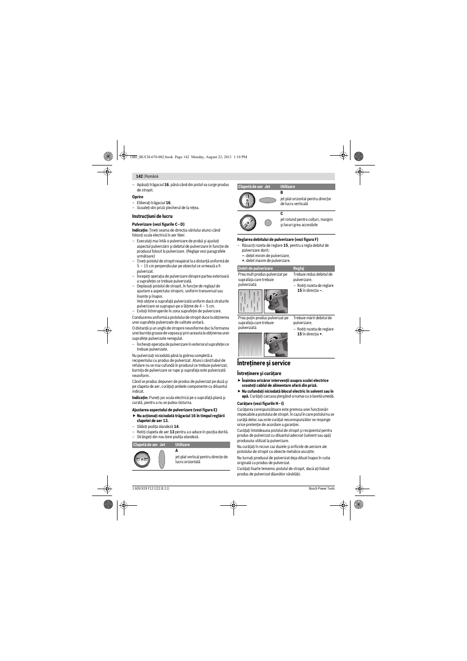 Întreţinere şi service | Bosch PFS 55 User Manual | Page 142 / 191