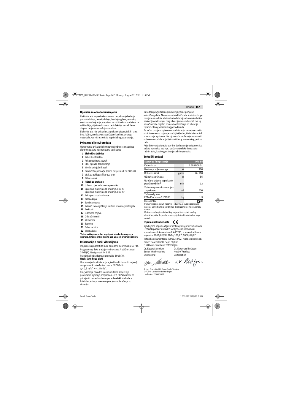 Bosch PFS 55 User Manual | Page 167 / 191