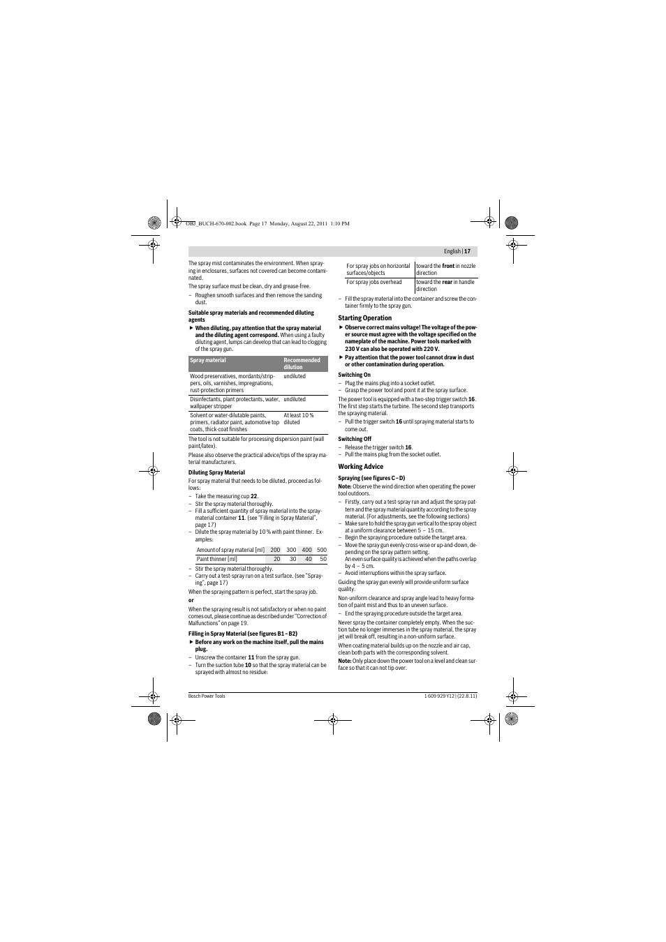 Bosch PFS 55 User Manual | Page 17 / 191