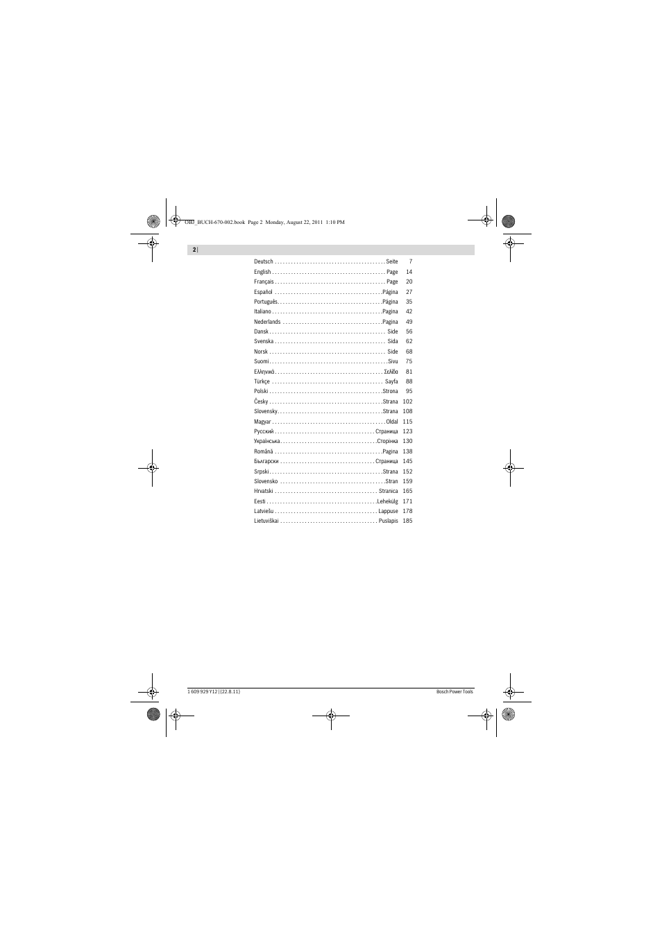 Bosch PFS 55 User Manual | Page 2 / 191