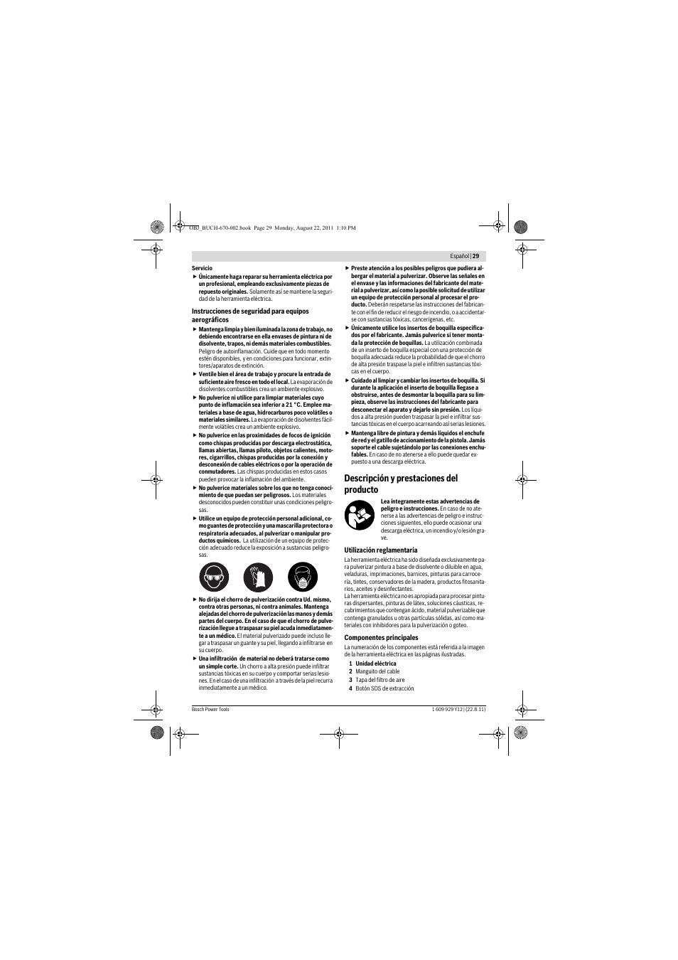 Descripción y prestaciones del producto | Bosch PFS 55 User Manual | Page 29 / 191