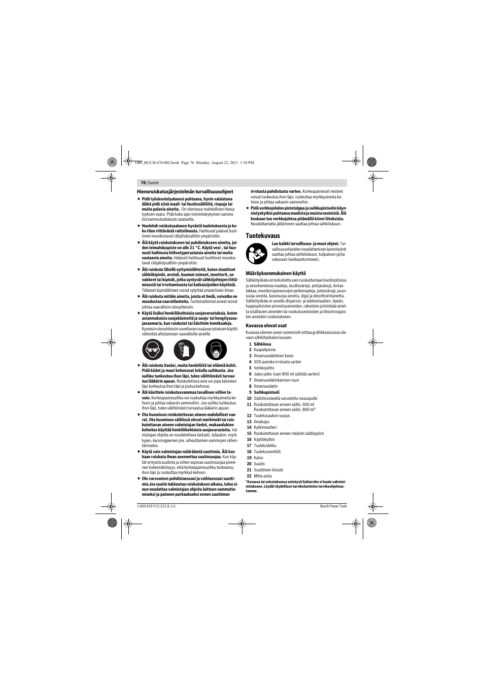 Tuotekuvaus | Bosch PFS 55 User Manual | Page 76 / 191
