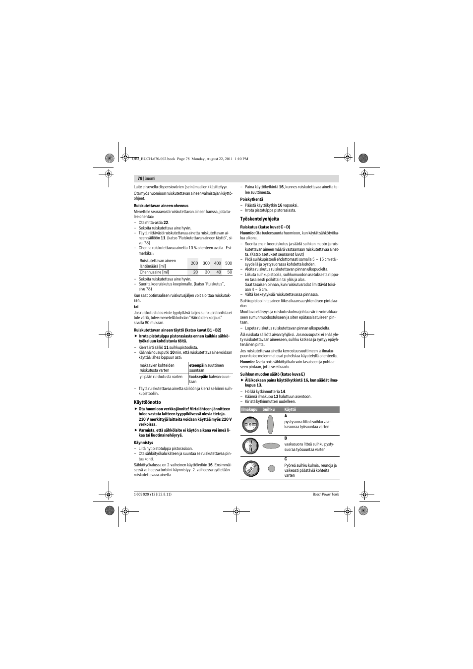 Bosch PFS 55 User Manual | Page 78 / 191