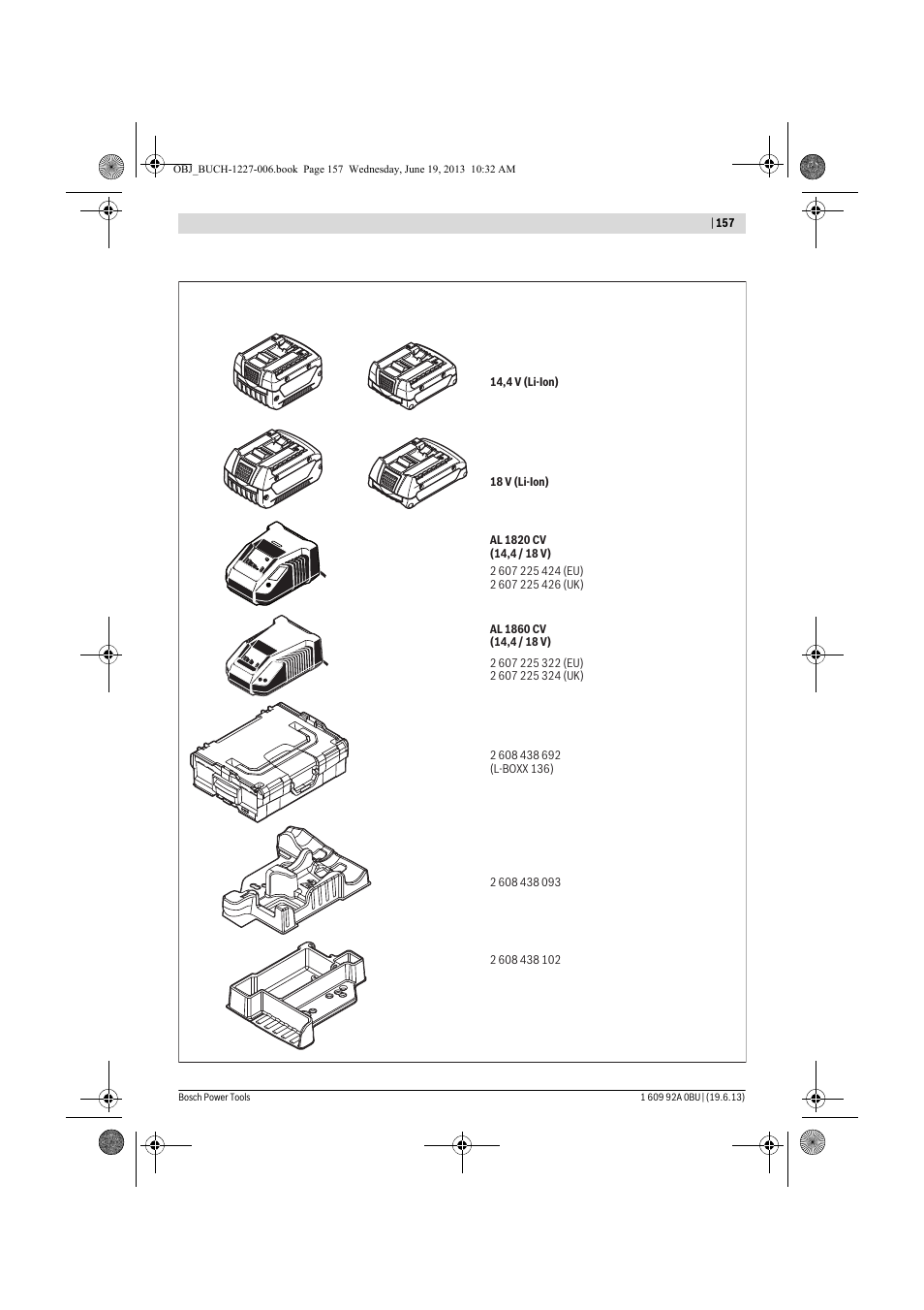 Bosch GSB 14,4 V-LI Professional User Manual | Page 157 / 157