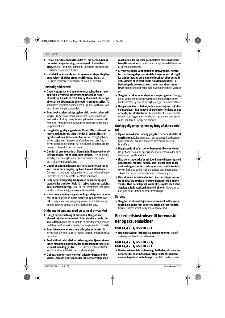 Bosch GSB 14,4 V-LI Professional User Manual | Page 38 / 157