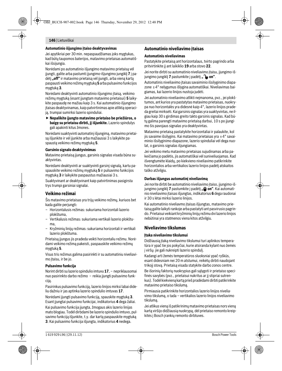 Bosch GLL 2-80 P Professional User Manual | Page 146 / 193