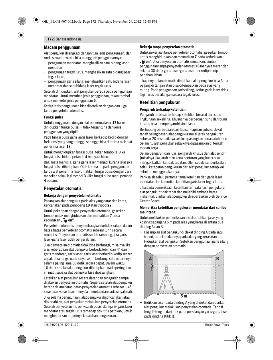 Bosch GLL 2-80 P Professional User Manual | Page 172 / 193