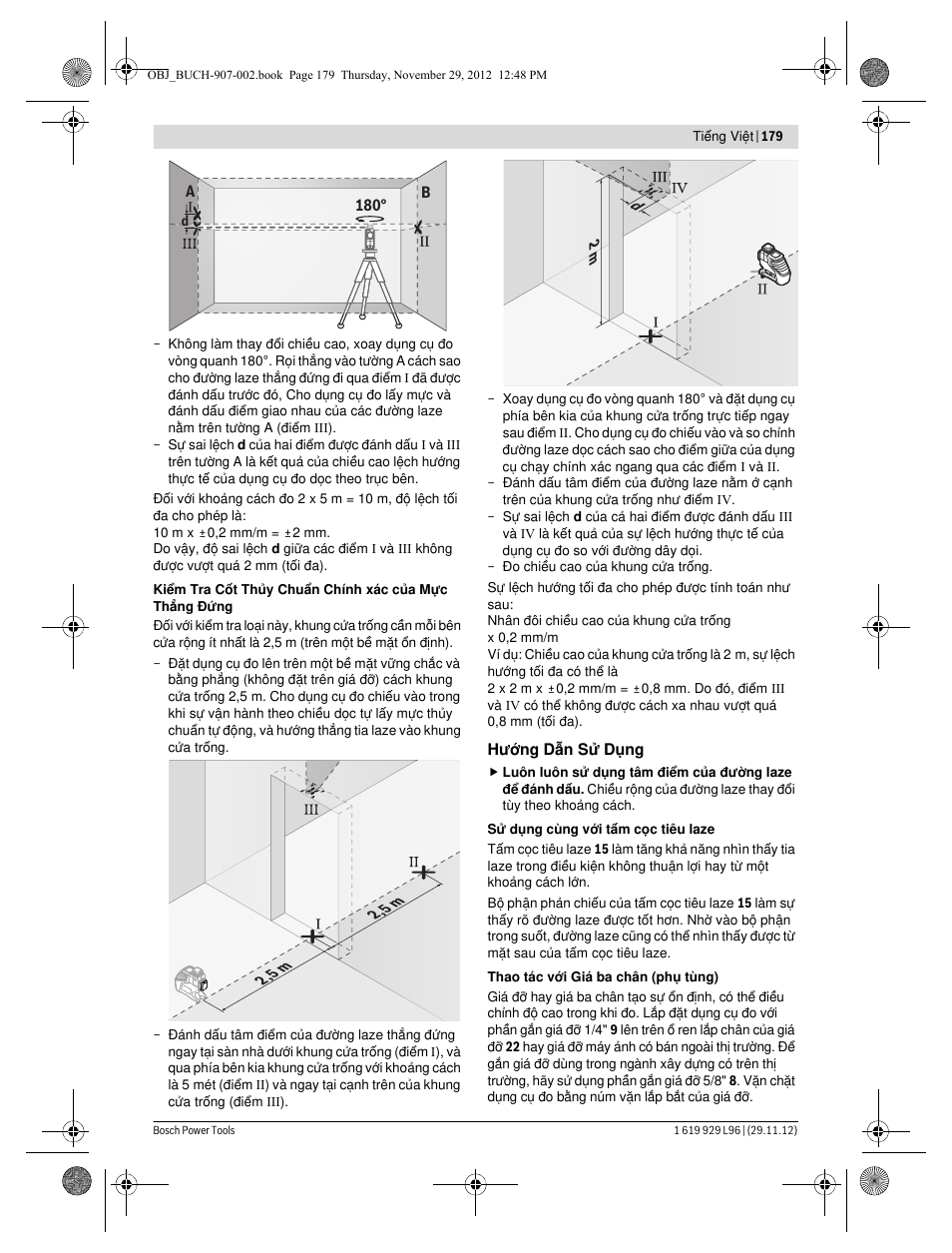 Bosch GLL 2-80 P Professional User Manual | Page 179 / 193