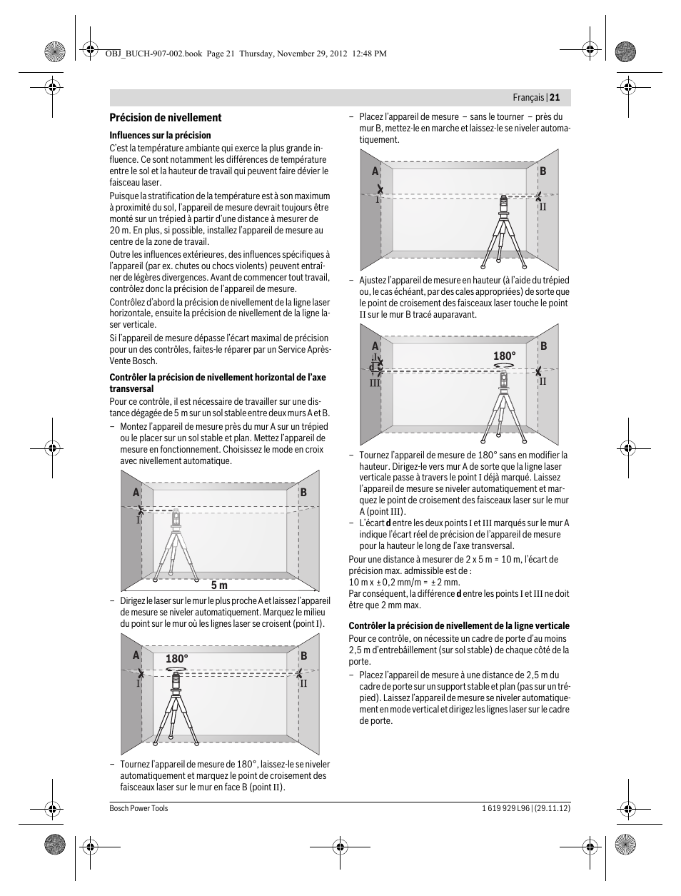 Bosch GLL 2-80 P Professional User Manual | Page 21 / 193