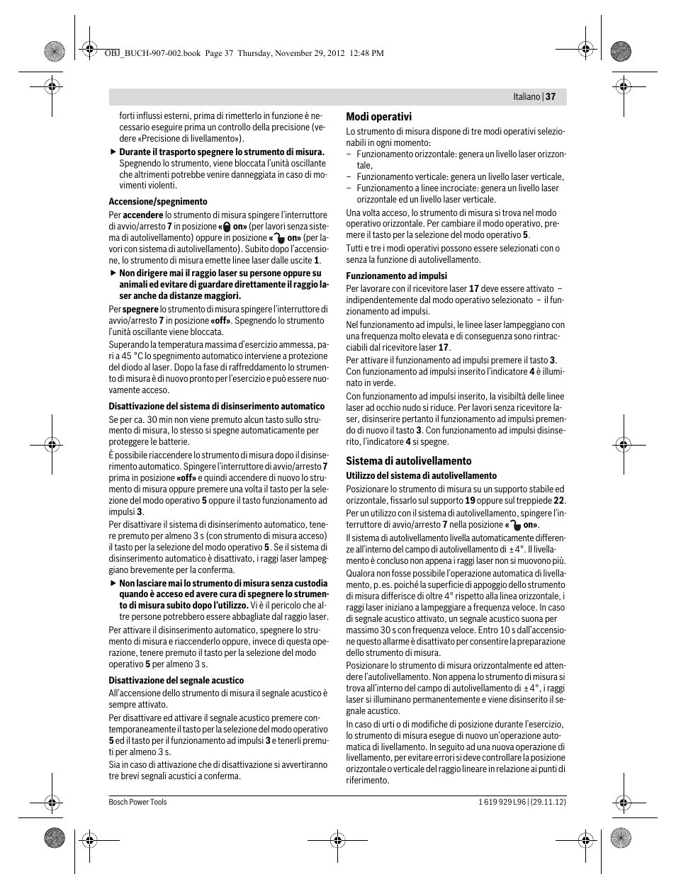 Bosch GLL 2-80 P Professional User Manual | Page 37 / 193