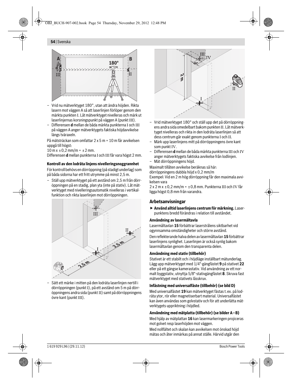 Bosch GLL 2-80 P Professional User Manual | Page 54 / 193