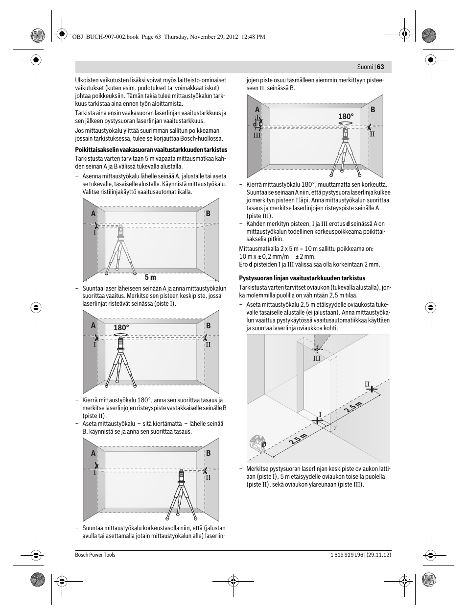 Bosch GLL 2-80 P Professional User Manual | Page 63 / 193