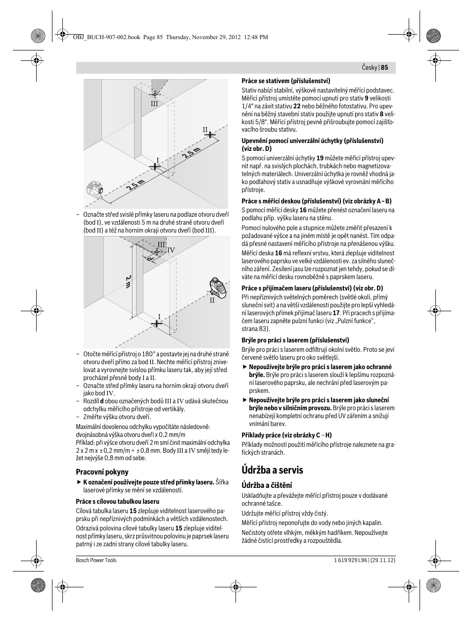 Údržba a servis | Bosch GLL 2-80 P Professional User Manual | Page 85 / 193