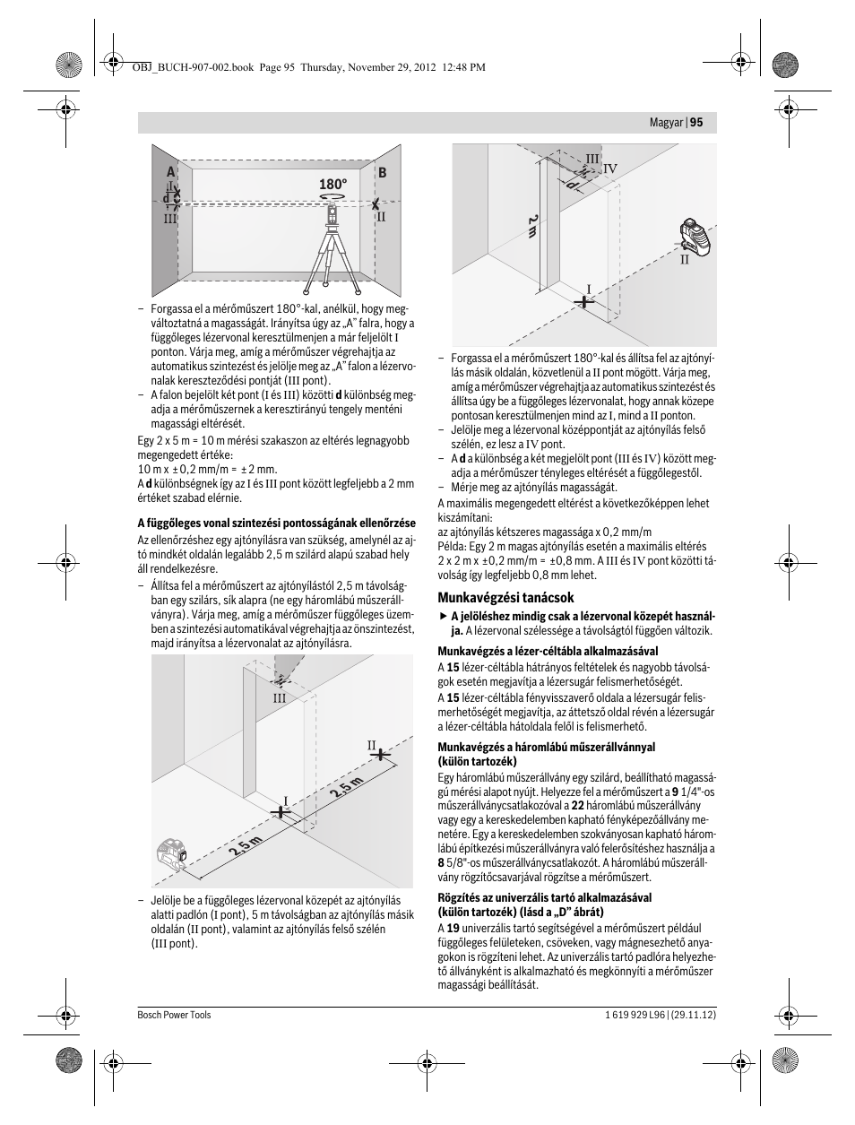 Bosch GLL 2-80 P Professional User Manual | Page 95 / 193