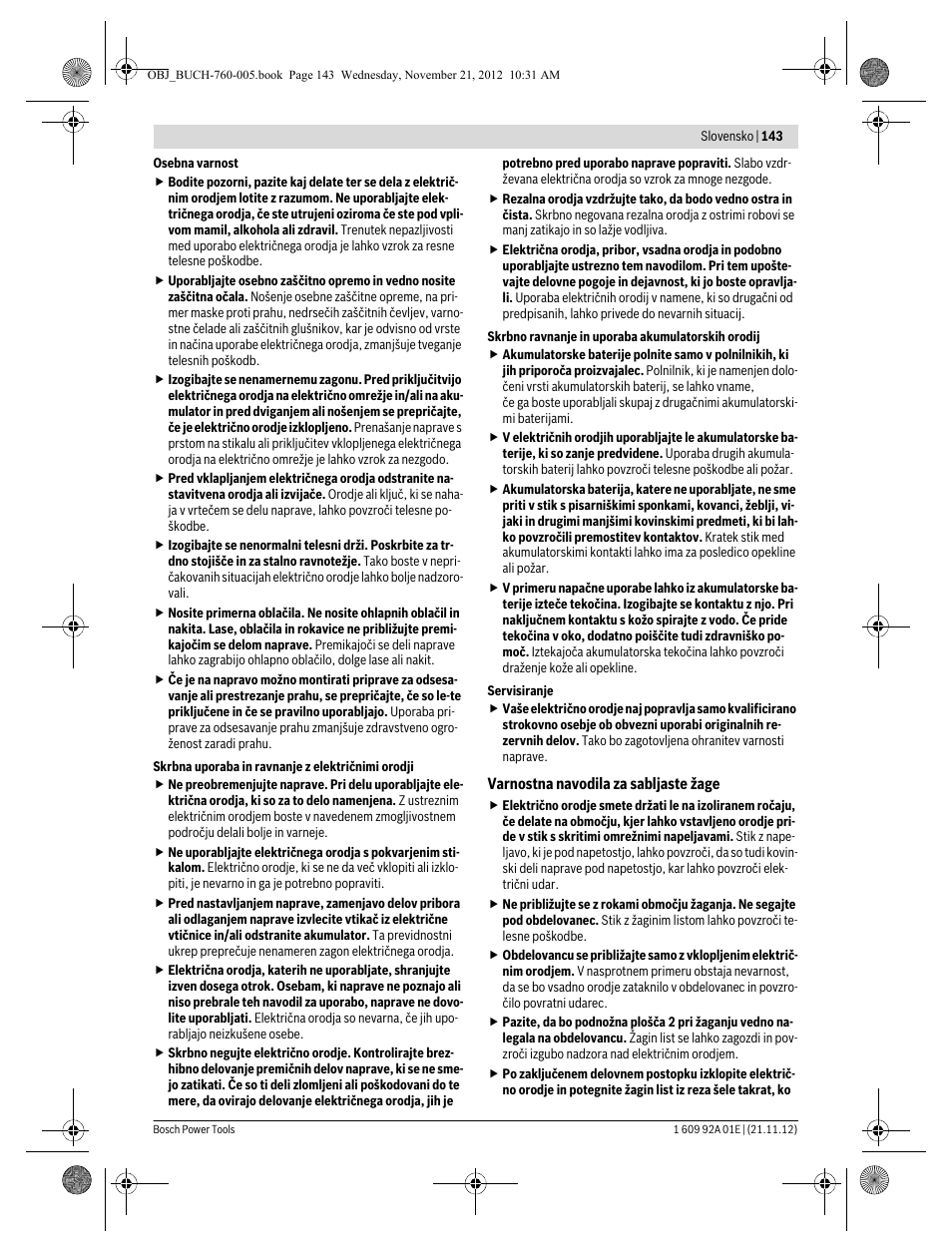 Bosch GSA 18 V-LI Professional User Manual | Page 143 / 189