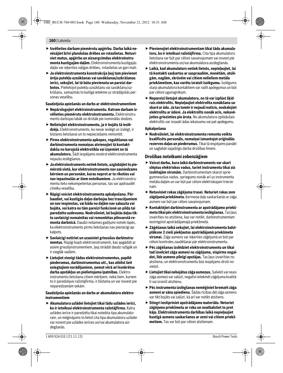 Bosch GSA 18 V-LI Professional User Manual | Page 160 / 189