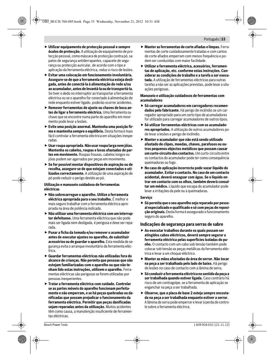Bosch GSA 18 V-LI Professional User Manual | Page 33 / 189