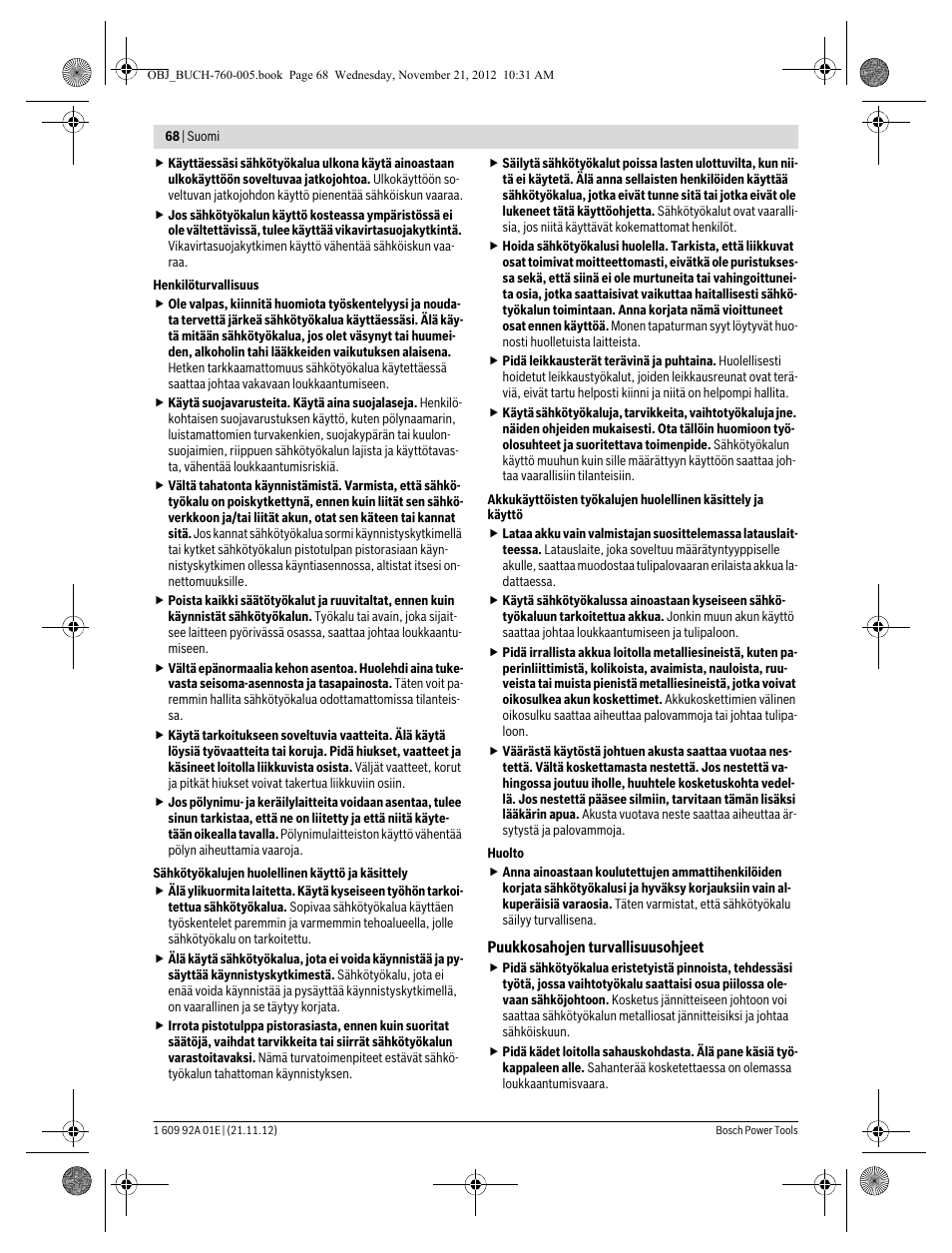 Bosch GSA 18 V-LI Professional User Manual | Page 68 / 189
