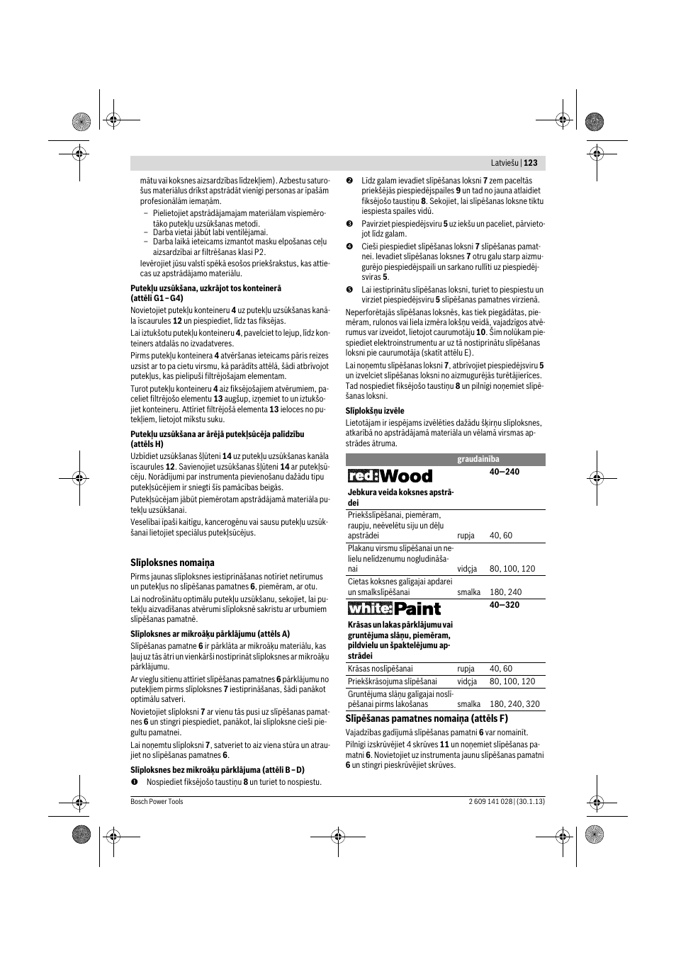 Bosch GSS 23 AE Professional User Manual | Page 123 / 130