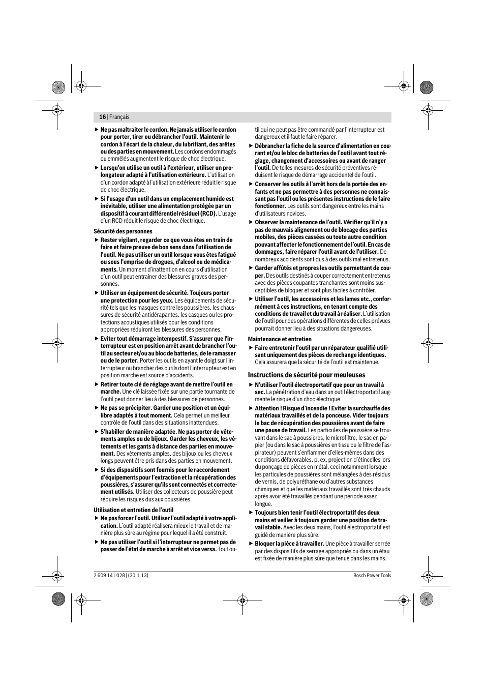 Bosch GSS 23 AE Professional User Manual | Page 16 / 130