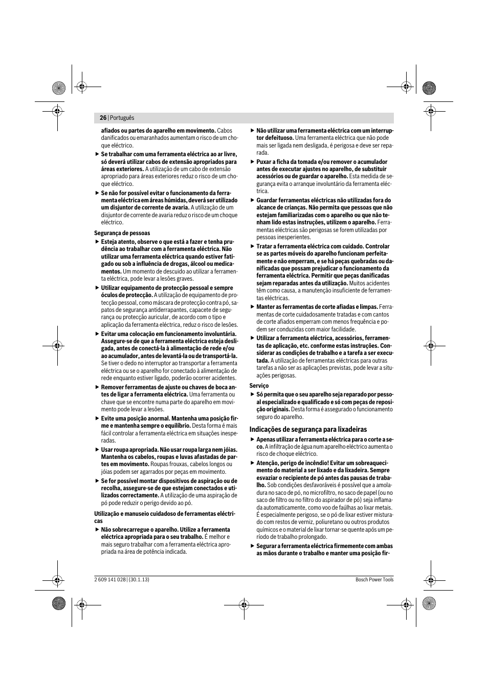 Bosch GSS 23 AE Professional User Manual | Page 26 / 130