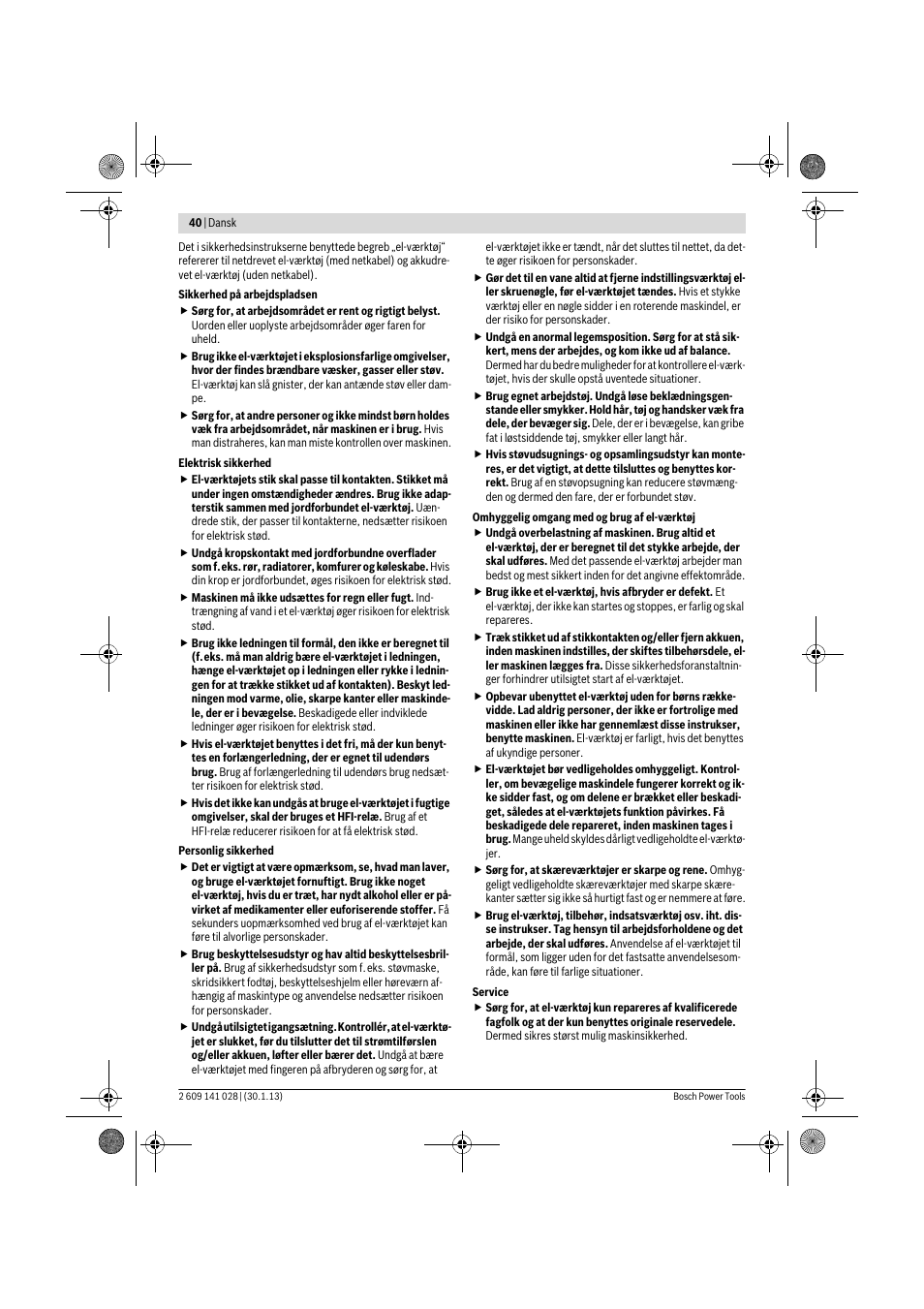 Bosch GSS 23 AE Professional User Manual | Page 40 / 130