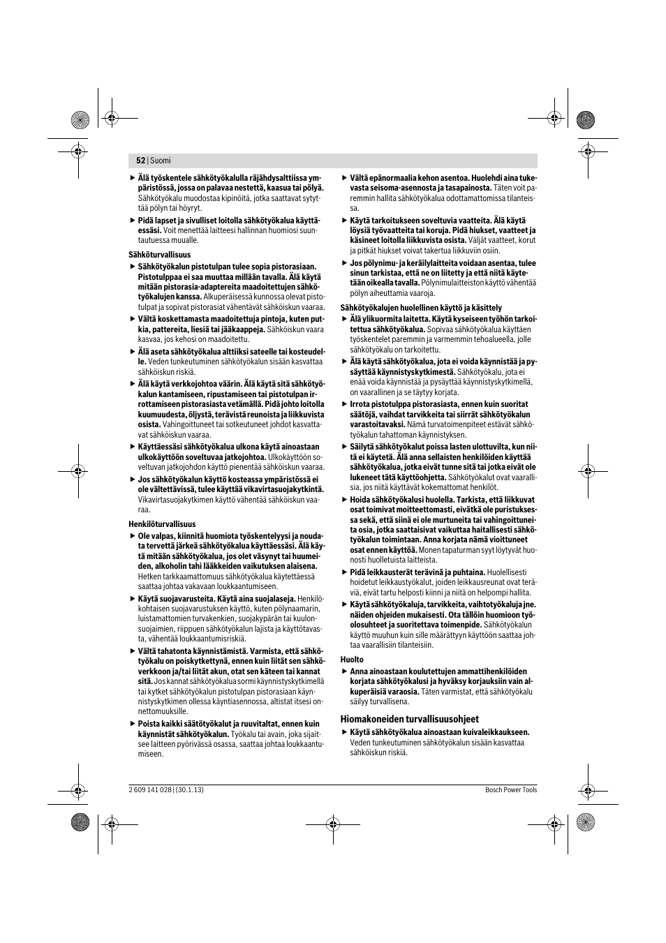 Bosch GSS 23 AE Professional User Manual | Page 52 / 130