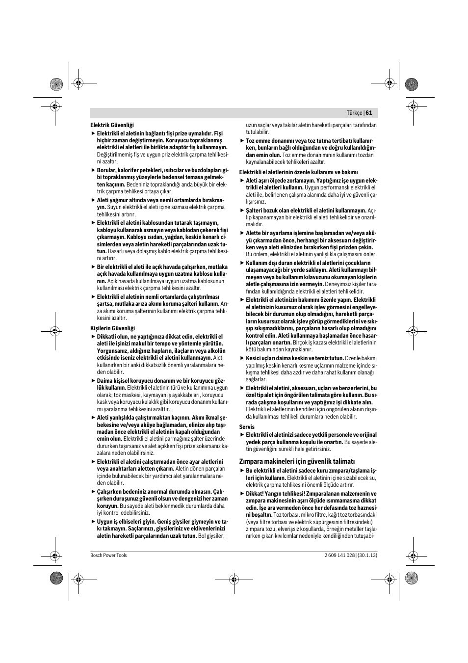 Bosch GSS 23 AE Professional User Manual | Page 61 / 130