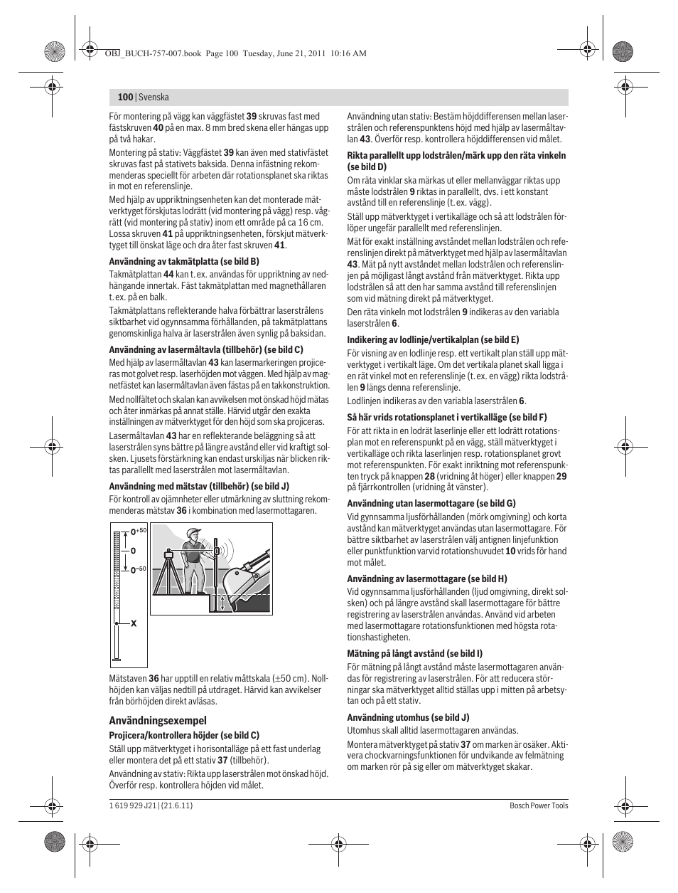 Bosch GRL 300 HV Professional User Manual | Page 100 / 309