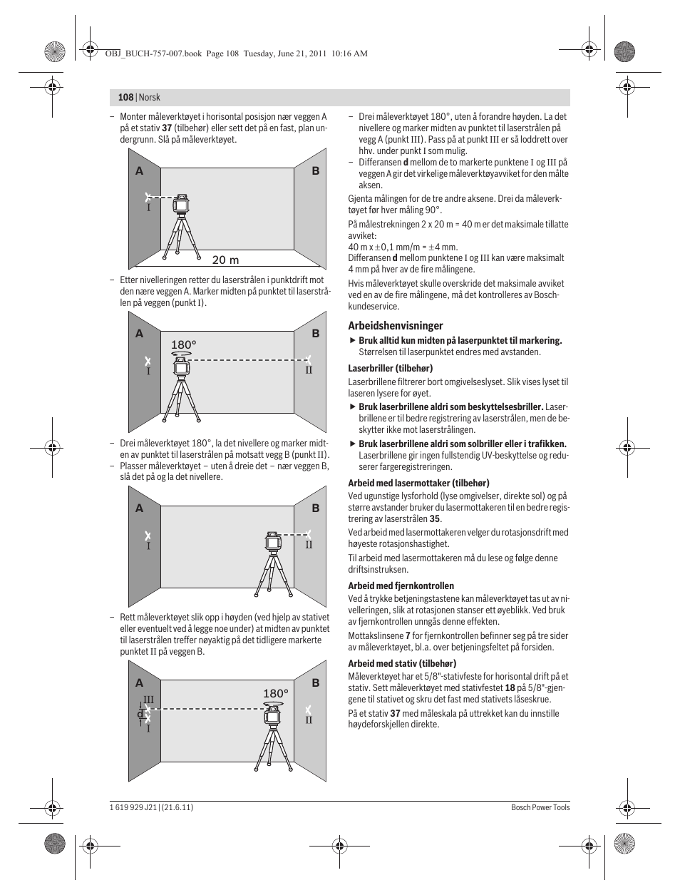 Bosch GRL 300 HV Professional User Manual | Page 108 / 309