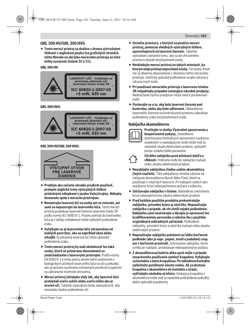 Bosch GRL 300 HV Professional User Manual | Page 163 / 309