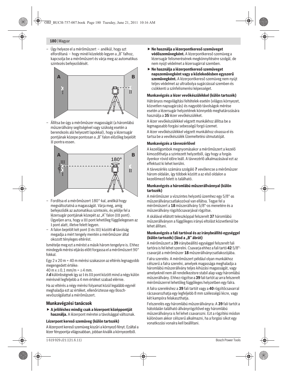 Bosch GRL 300 HV Professional User Manual | Page 180 / 309