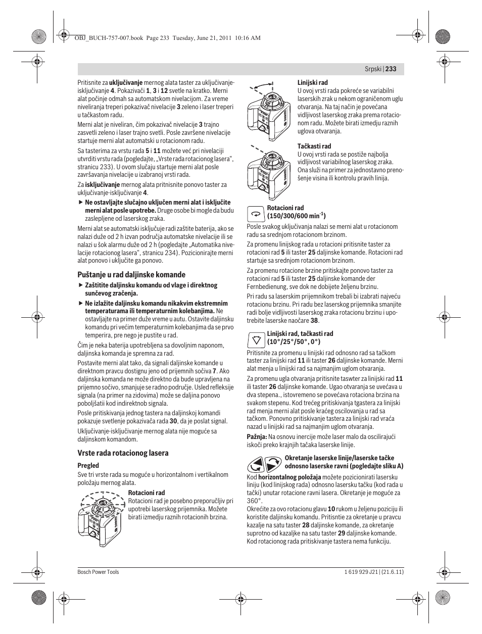 Bosch GRL 300 HV Professional User Manual | Page 233 / 309