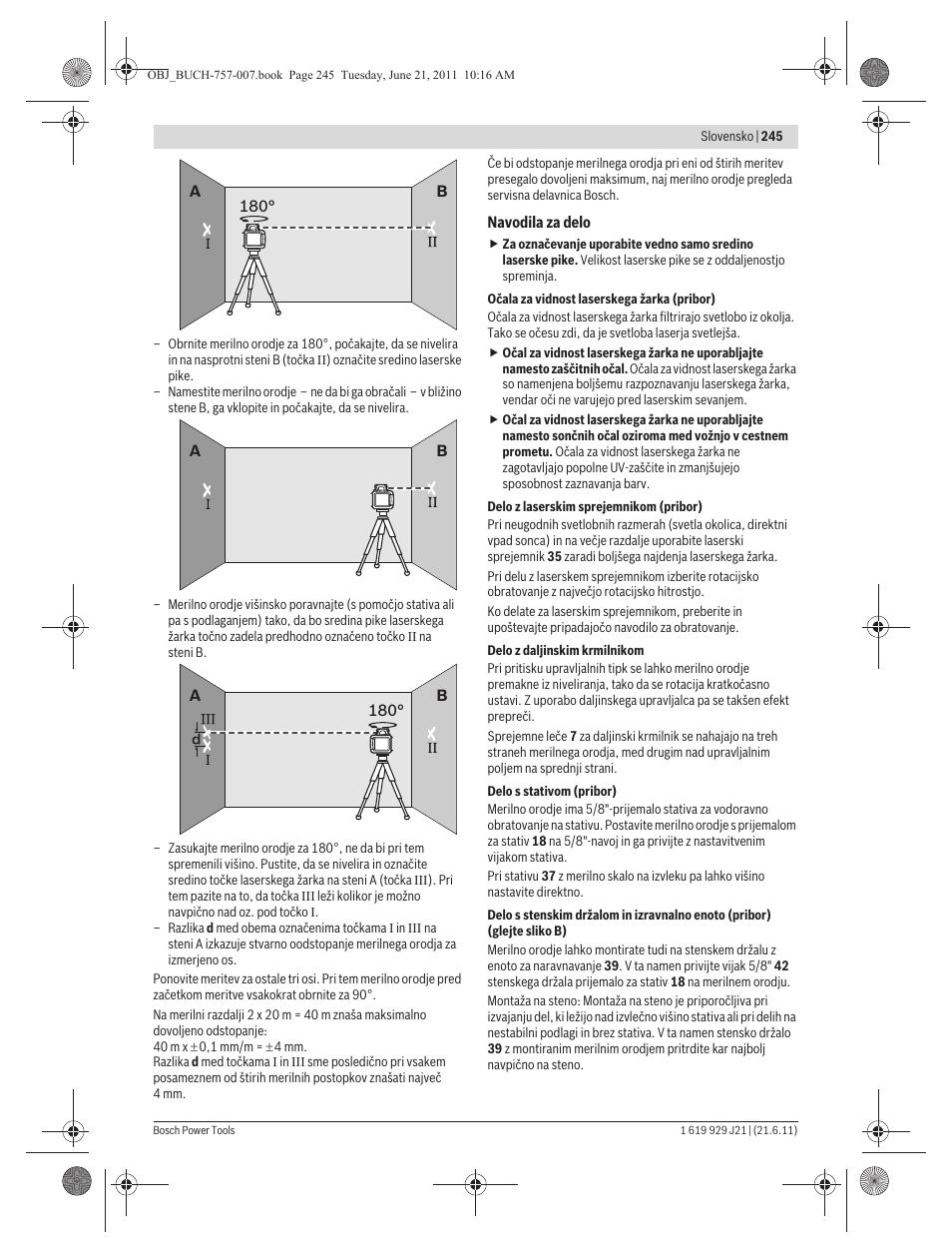 Bosch GRL 300 HV Professional User Manual | Page 245 / 309