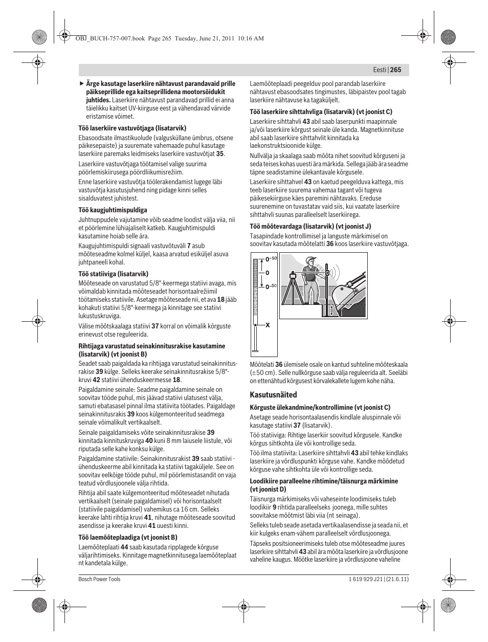 Bosch GRL 300 HV Professional User Manual | Page 265 / 309