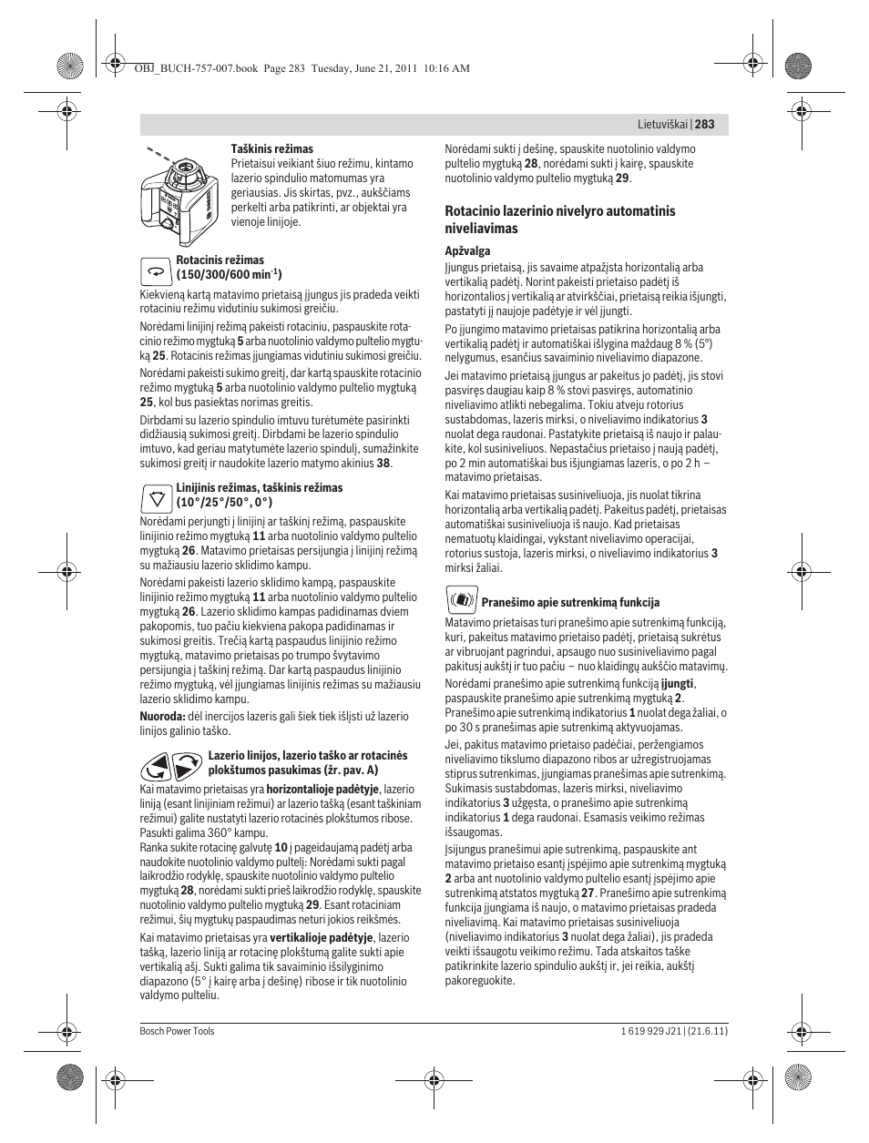 Bosch GRL 300 HV Professional User Manual | Page 283 / 309