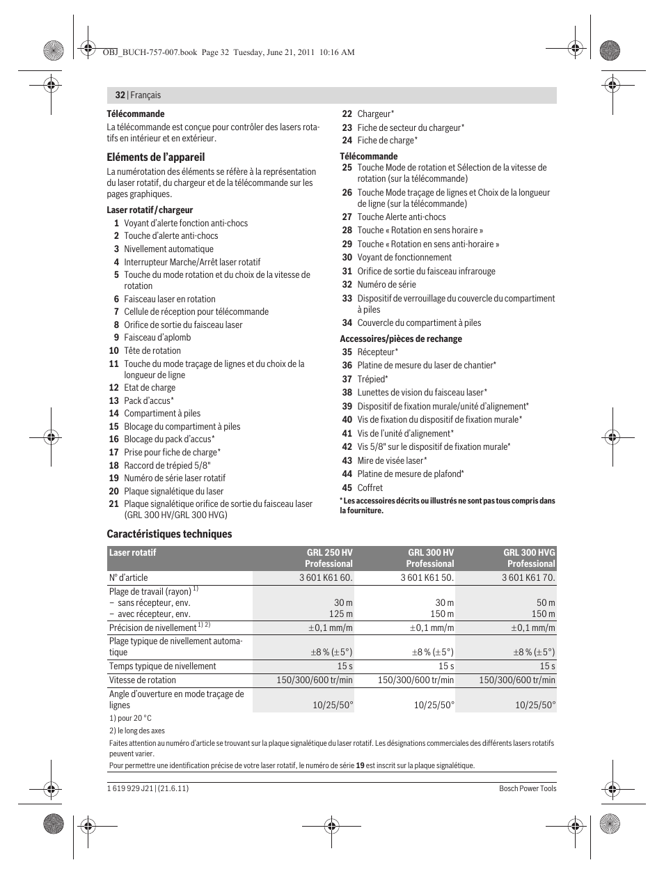 Bosch GRL 300 HV Professional User Manual | Page 32 / 309