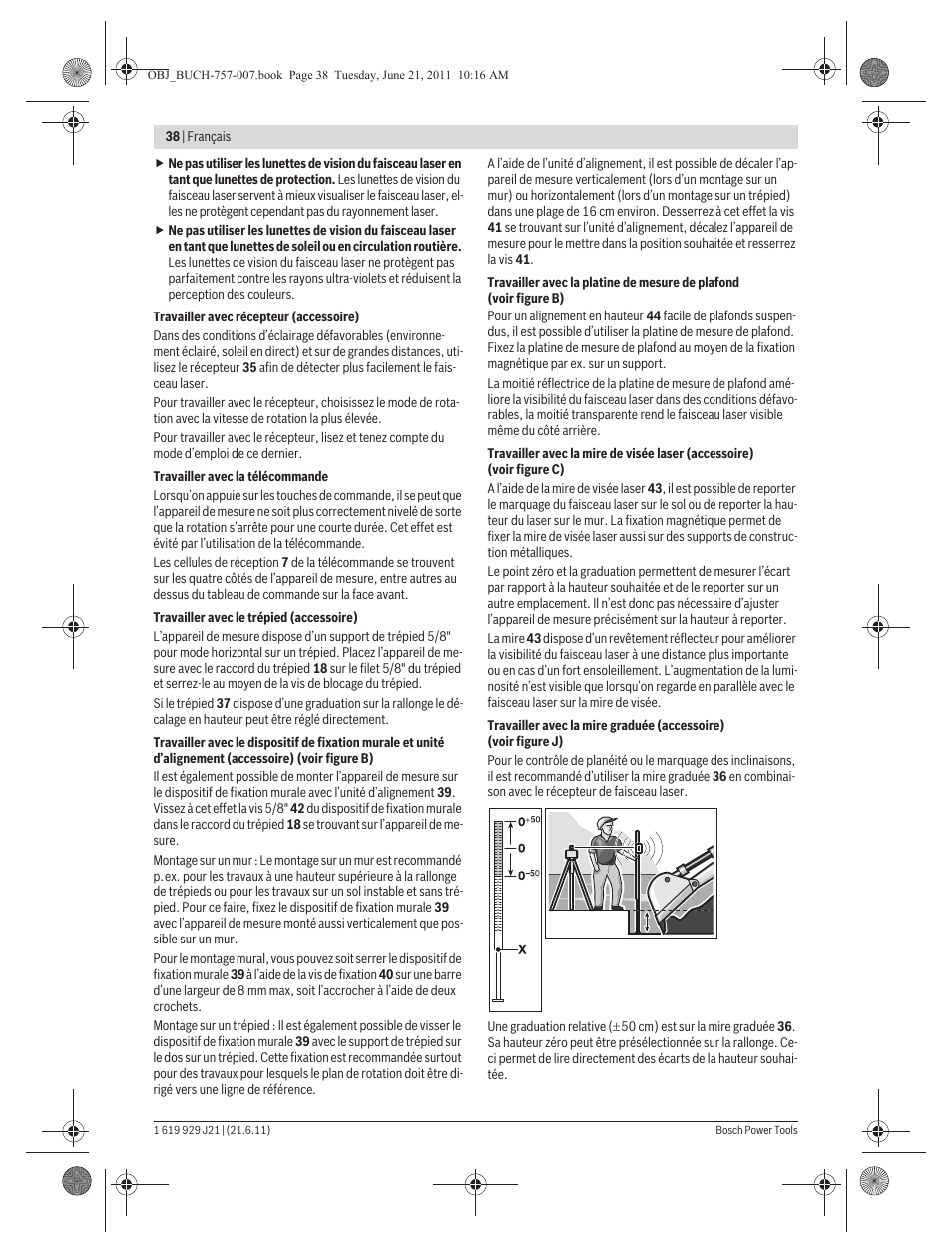 Bosch GRL 300 HV Professional User Manual | Page 38 / 309