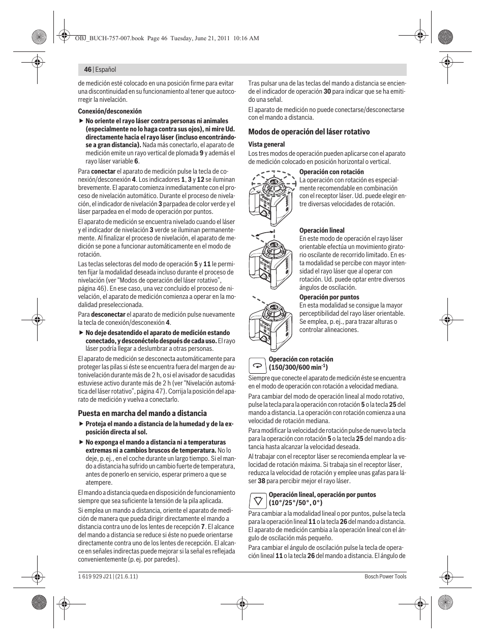 Bosch GRL 300 HV Professional User Manual | Page 46 / 309