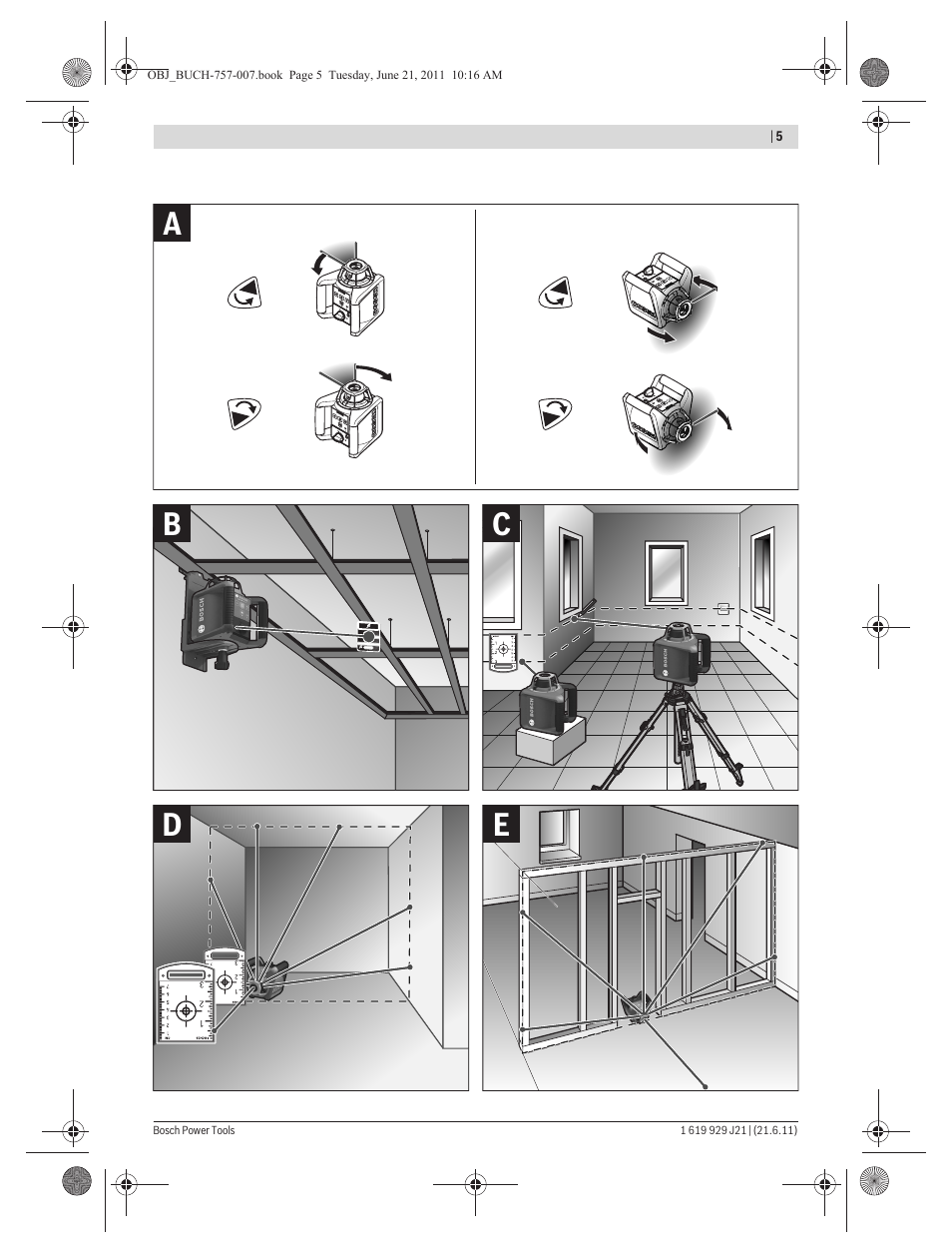 Ed c b a | Bosch GRL 300 HV Professional User Manual | Page 5 / 309