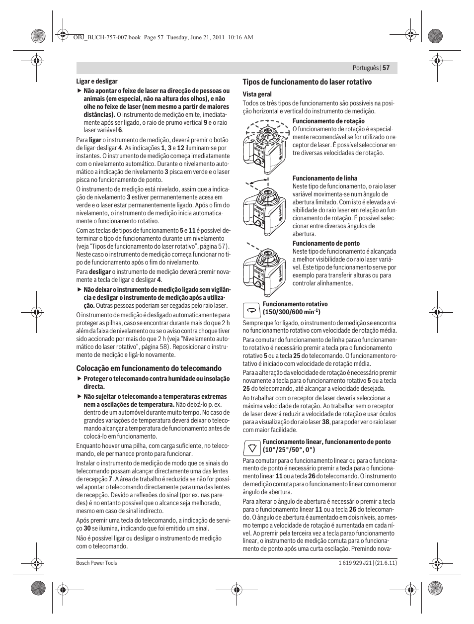 Bosch GRL 300 HV Professional User Manual | Page 57 / 309