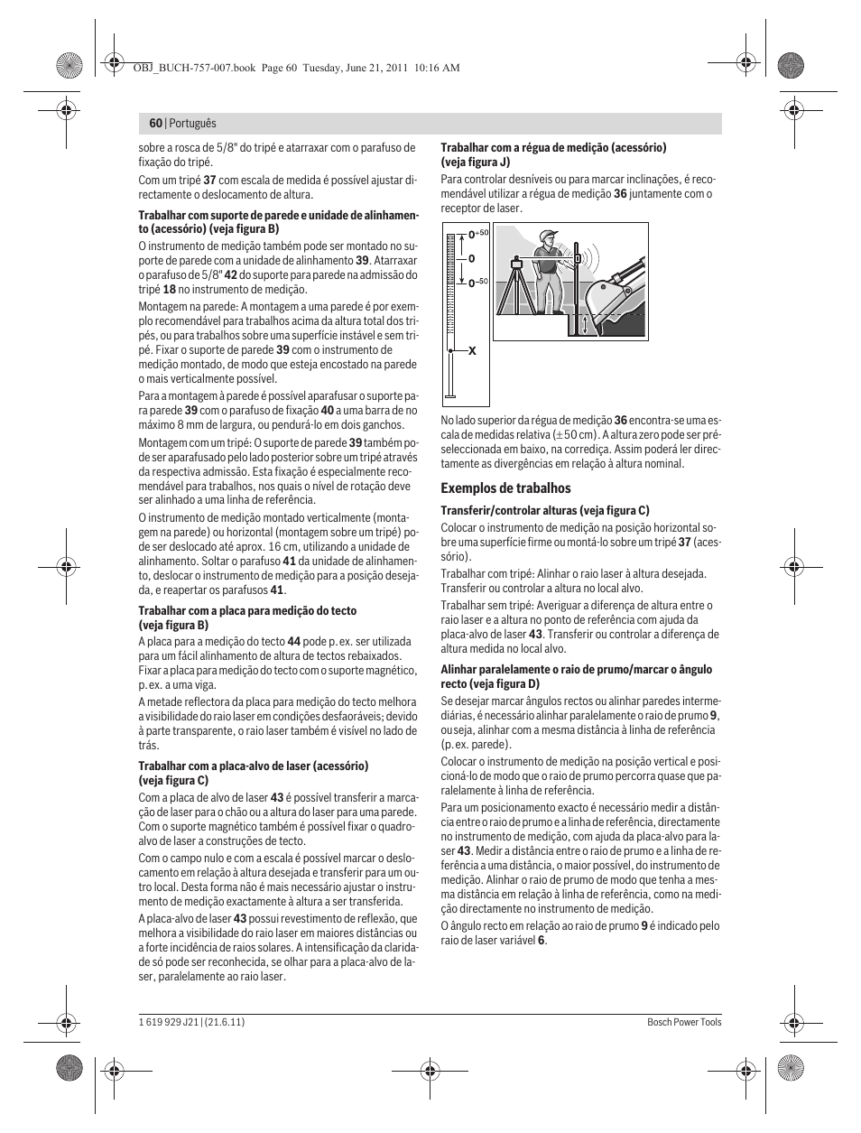 Bosch GRL 300 HV Professional User Manual | Page 60 / 309